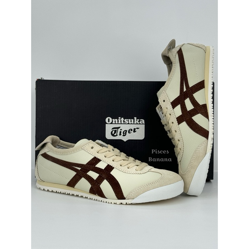 Sepatu ONITSUKA Mexico 66 Cream Maroon