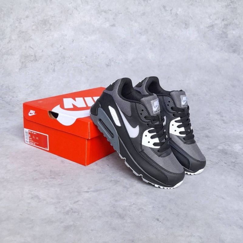 Jual Sepatu Nike Air Max 90 Black Wolf Grey 537384 063 BNIB 100 Authentic Shopee Indonesia