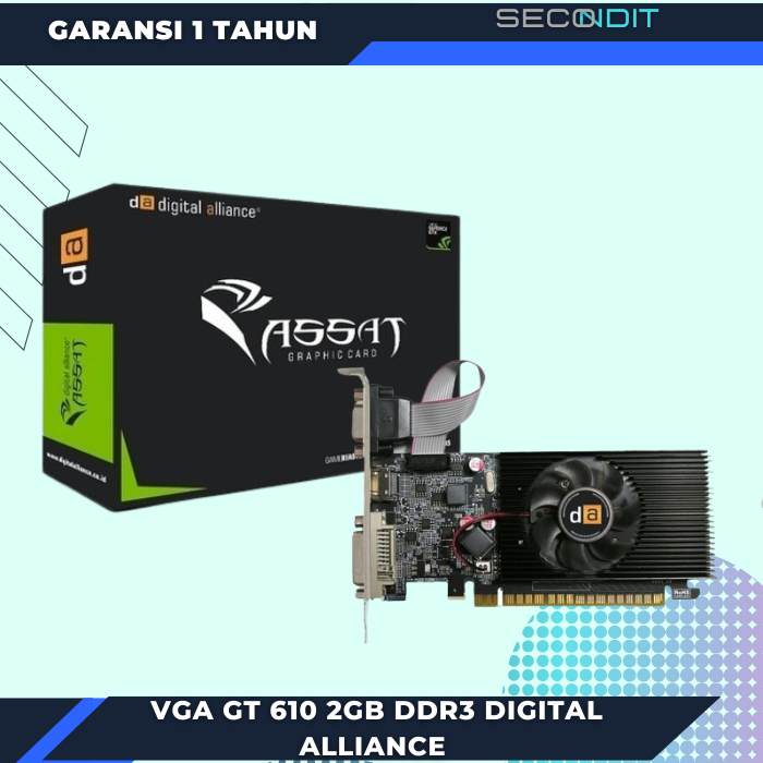 VGA DIGITAL ALLIANCE NVIDIA GEFORCE GT610 2GB DDR3 64 BIT PCI EXPRES