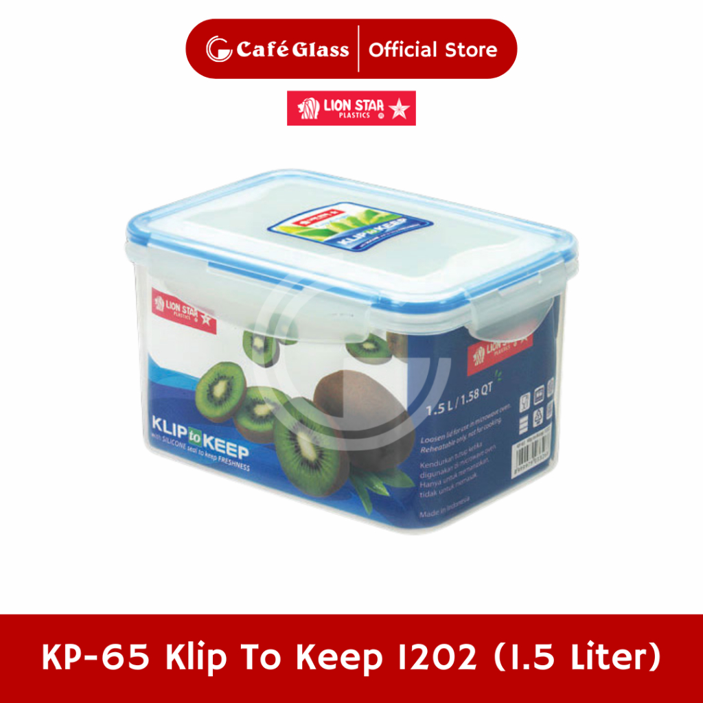 Toples Plastik 1.5L Lion Star KP65 Kedap Udara - Wadah Kotak Makanan Klip To Keep Anti Tumpah