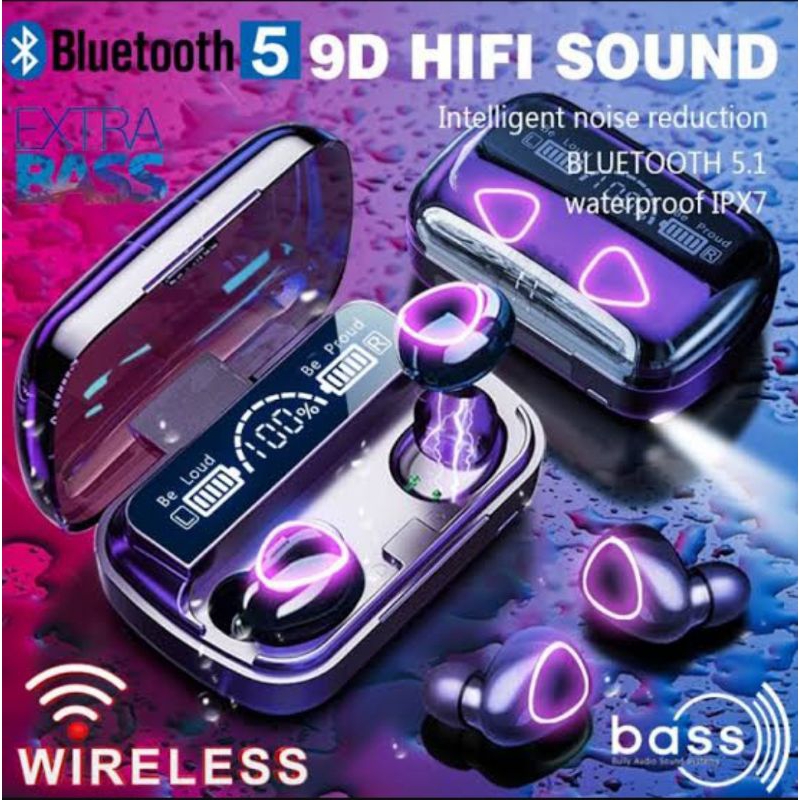 Headset Bluetooth TWS AIR31 Wireless Earphones Bluetooth Earbuds Noise  in HIFI Mini HD Display Sports Gaming Hp Asesories Musik Mp3 Player Bass
