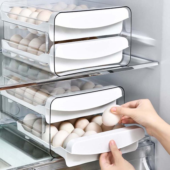 Jual Tempat Telur 2 Tingkat Egg Storage Box Organizer / Rak Telur 2 ...