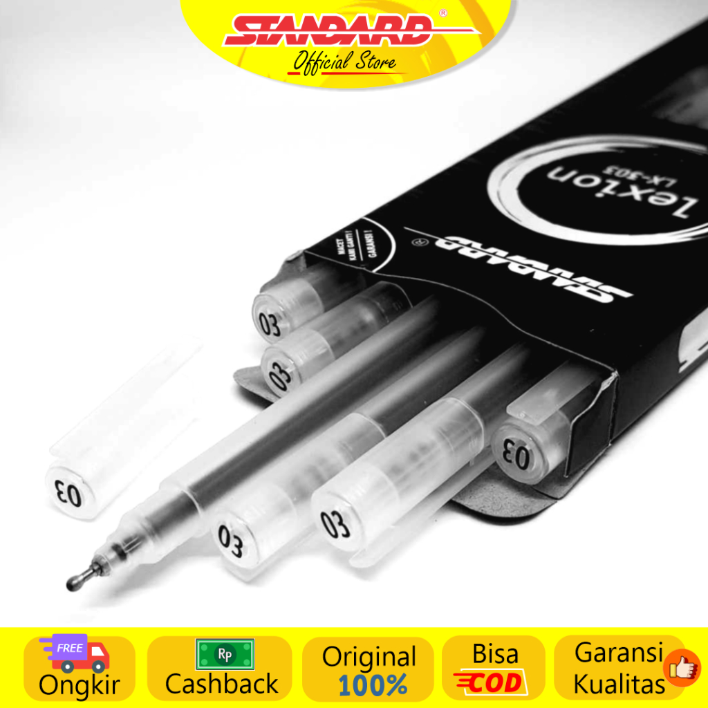 Standard - Pulpen Lexion LX-303 Oil Gel  ( Alat Tulis / Pen / Ballpoint / Pena ) (2)
