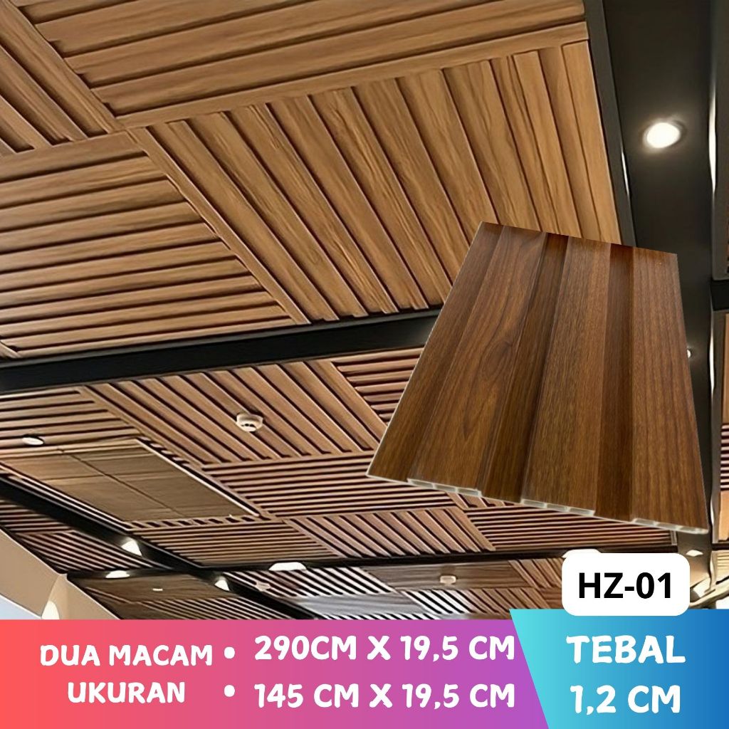 Wallpanel 3 Meter Dekorasi Dinding Kayu | Wood Panel WPC 3D Kisi Kisi Ruangan Aestetik Harga Terbaik