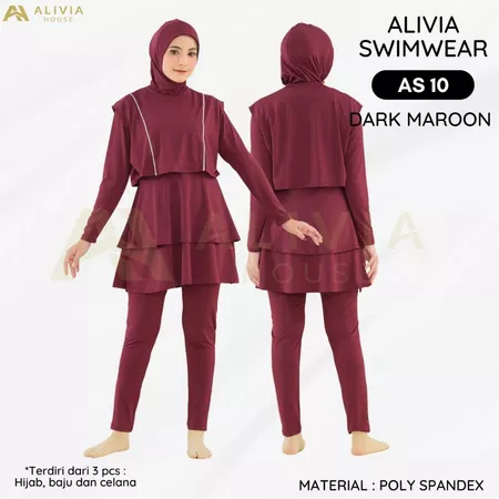 Baju Renang Muslimah Syari Dewasa dan Remaja Alivia Swimwear AS10