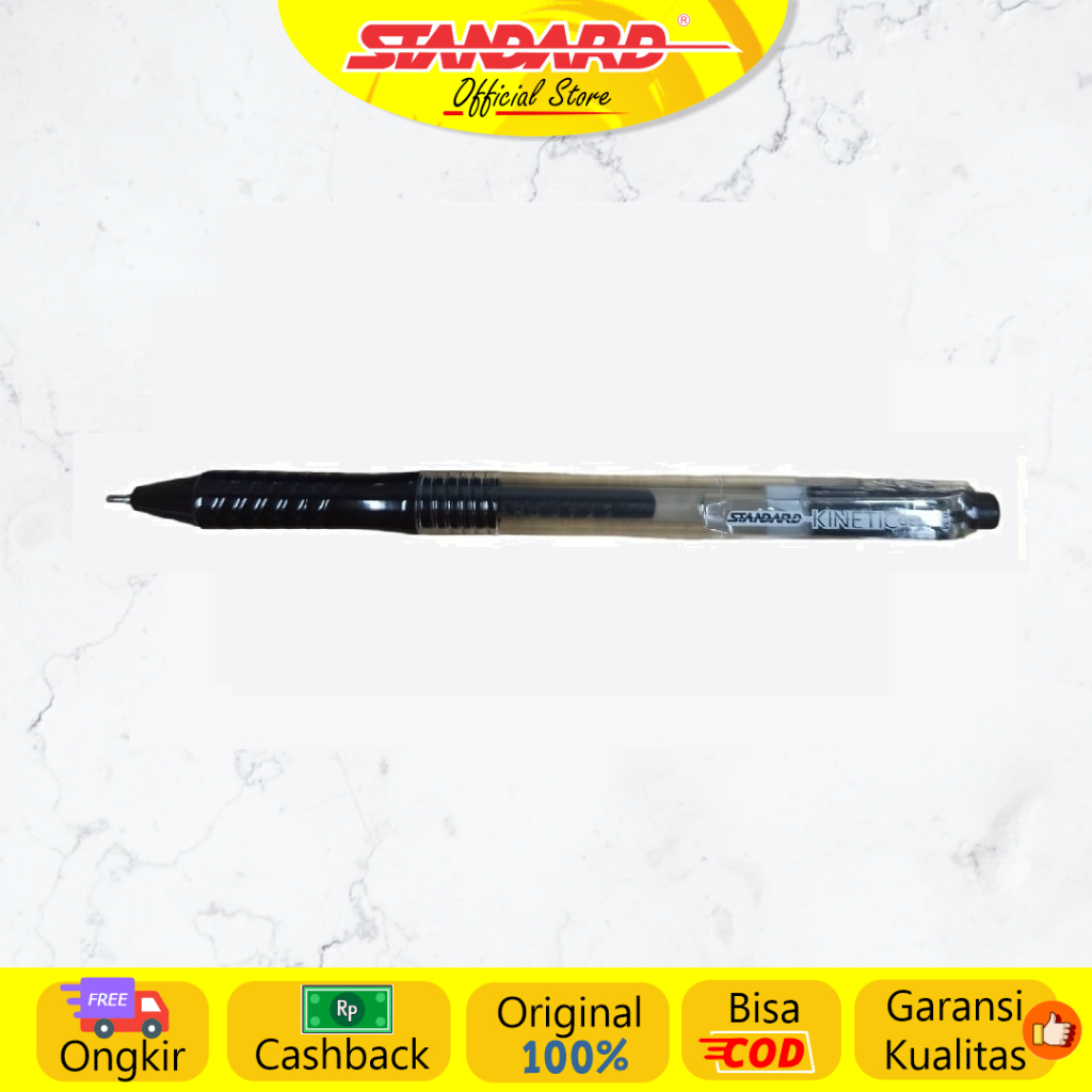 Standard - Pulpen Kinetic 0.38 Gel ( Alat Tulis / Pen / Ballpoint / Pena ) (6)