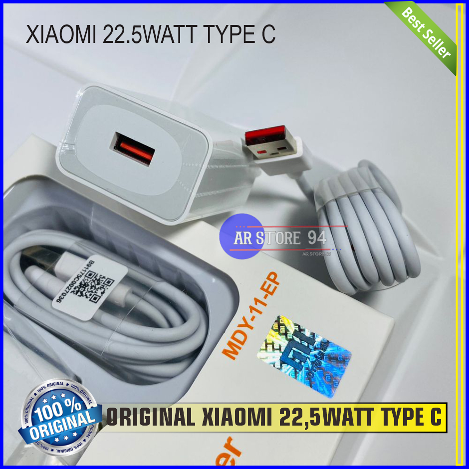 Charger Xiaomi Redmi 9T ORIGINAL 100% 22,5 Watt Fast Charging Type C ORI  XIAOMI