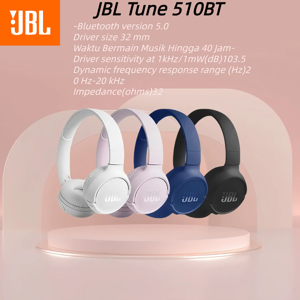 Jual 【 Original 100%】 in stock JBL Tune 510BT Wireless On-Ear