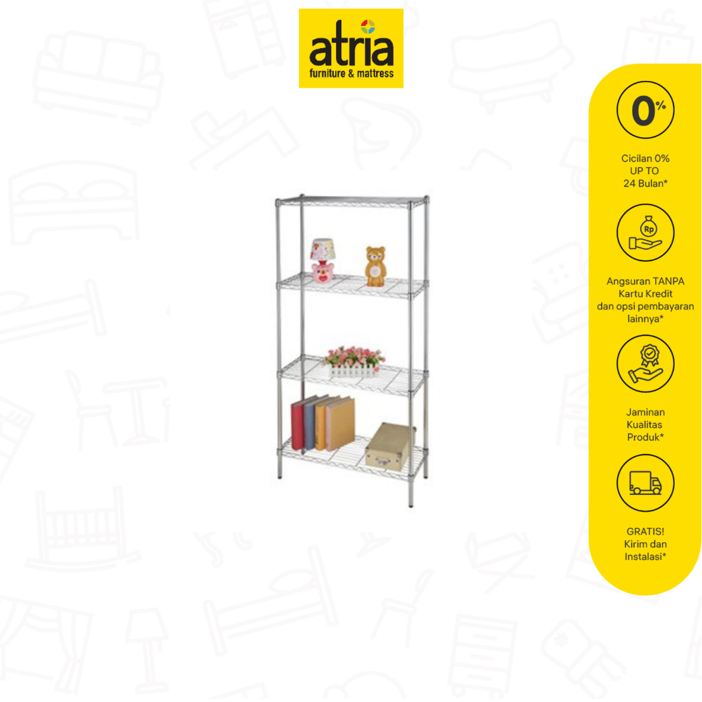 Jual Atria Rak Besi Multifungsi Metal Wire | Shopee Indonesia
