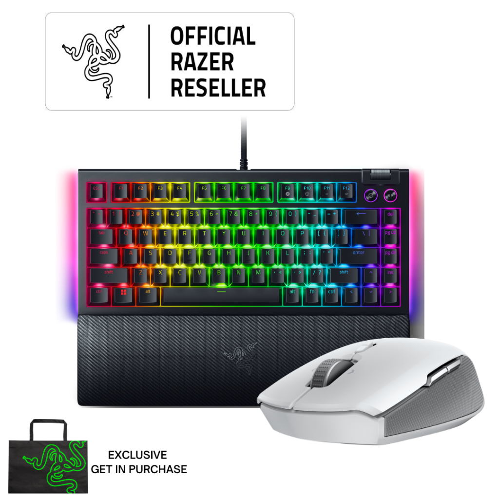 Jual Razer Blackwidow V4 75% Hotswap Compact Gaming Keyboard + Razer ...