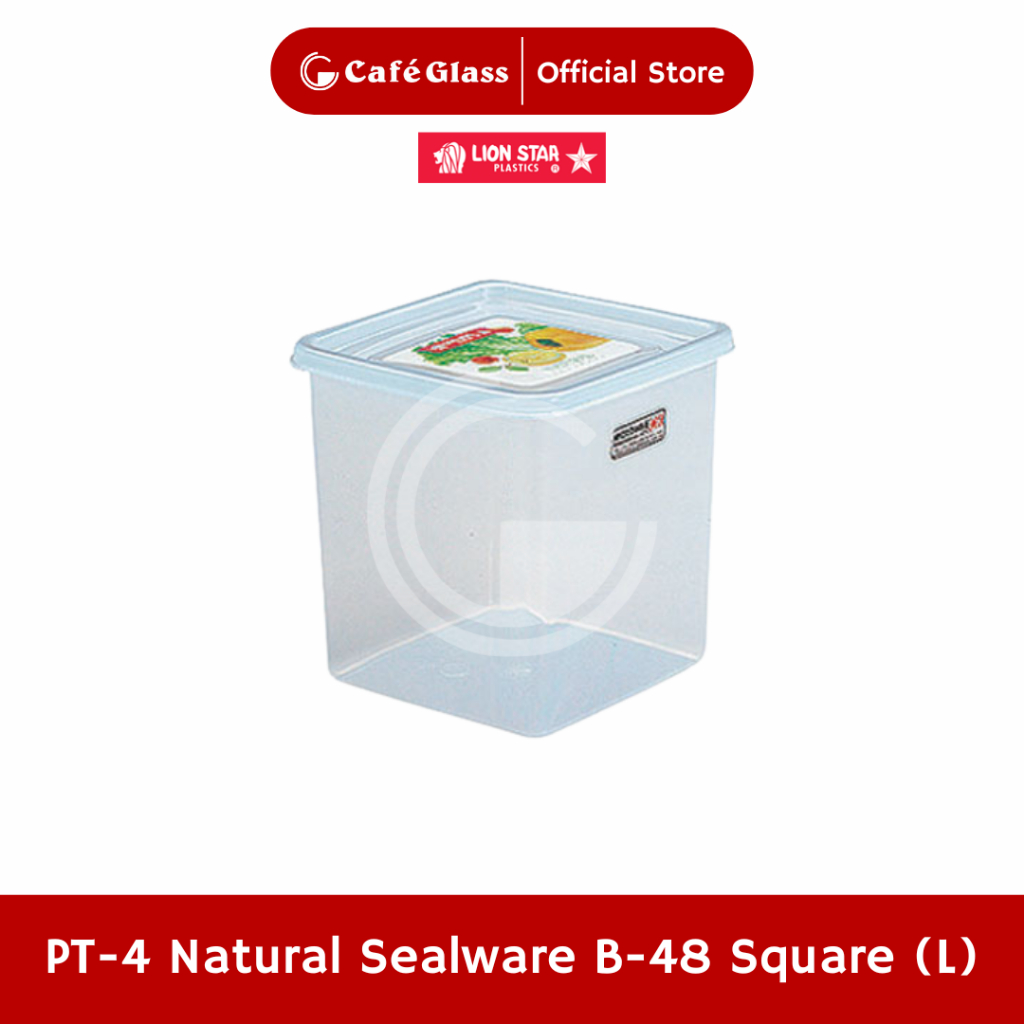 Toples Plastik Besar Lion Star 1.8L (Pt-4) - Wadah Besar Tempat Gula Kopi, Sealware Bening