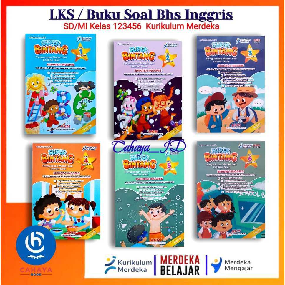 Jual Super Bintang Buku LKPD/LKS Bahasa Inggris SD/MI Kelas 1 2 3 4 5 6 ...