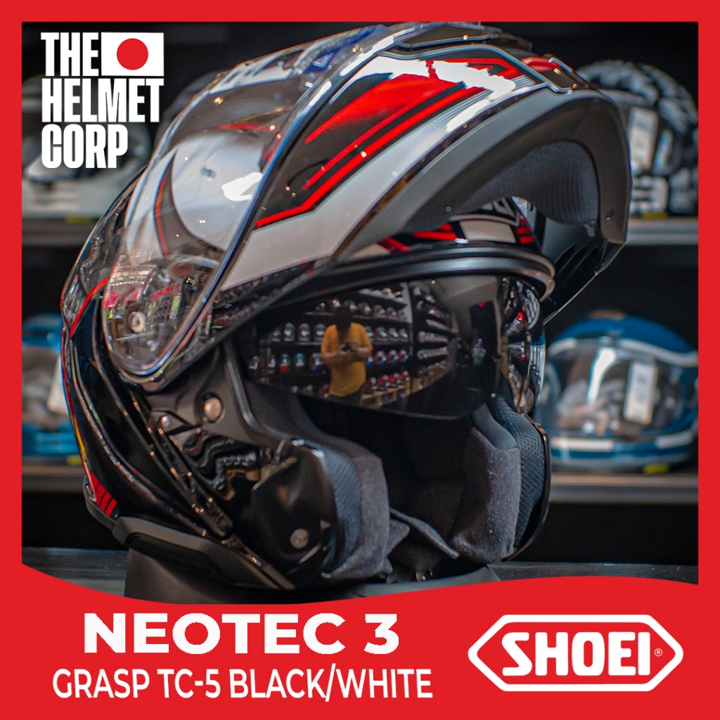 Jual SHOEI NEOTEC 3 GRASP TC-5 BLACK/WHITE MODULAR HELM NEOTEC 3 ...
