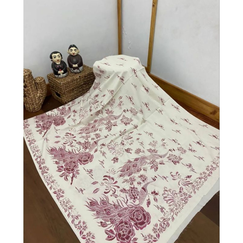 Jual Kain batik katun printing motif merak Hong | Shopee Indonesia