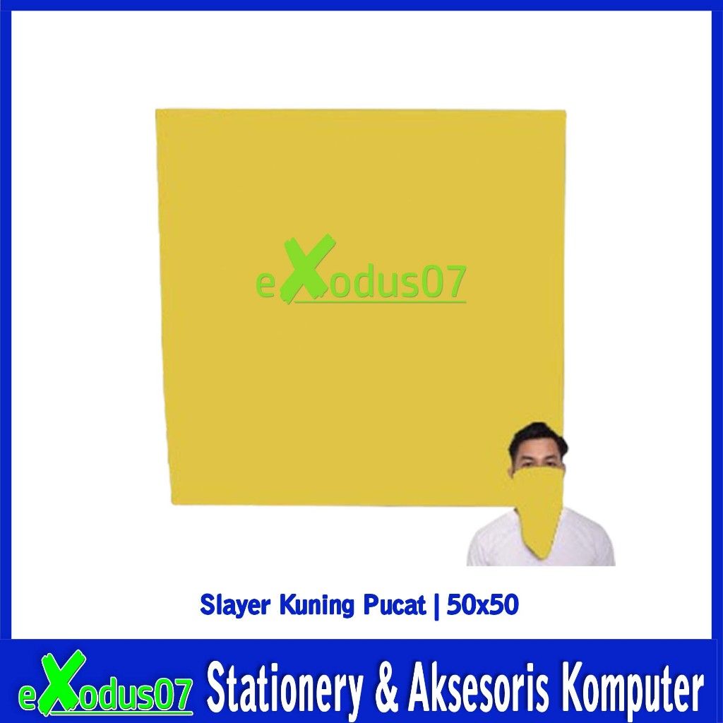 Jual SLAYER KUNING (CERAH AGAK PUCAT WARM YELLOW) POLOS UK. 50X50 CM ...