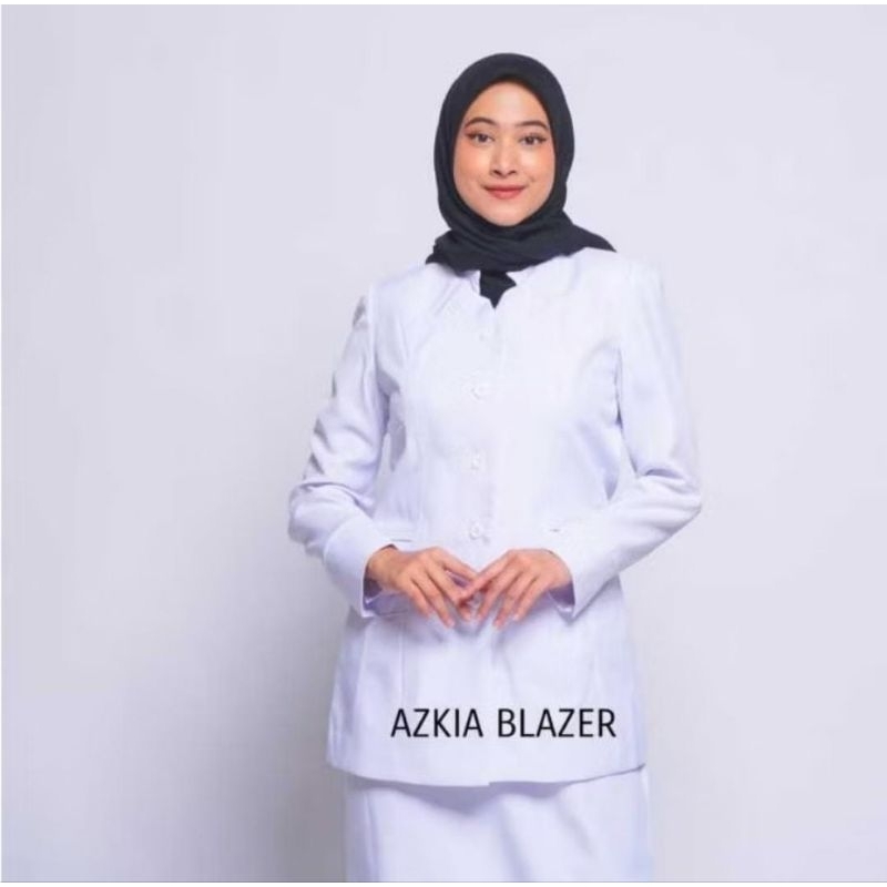 Jual Stelan Blazer Putih Baju Seragam Putih Baju Dinas Bidan dan
