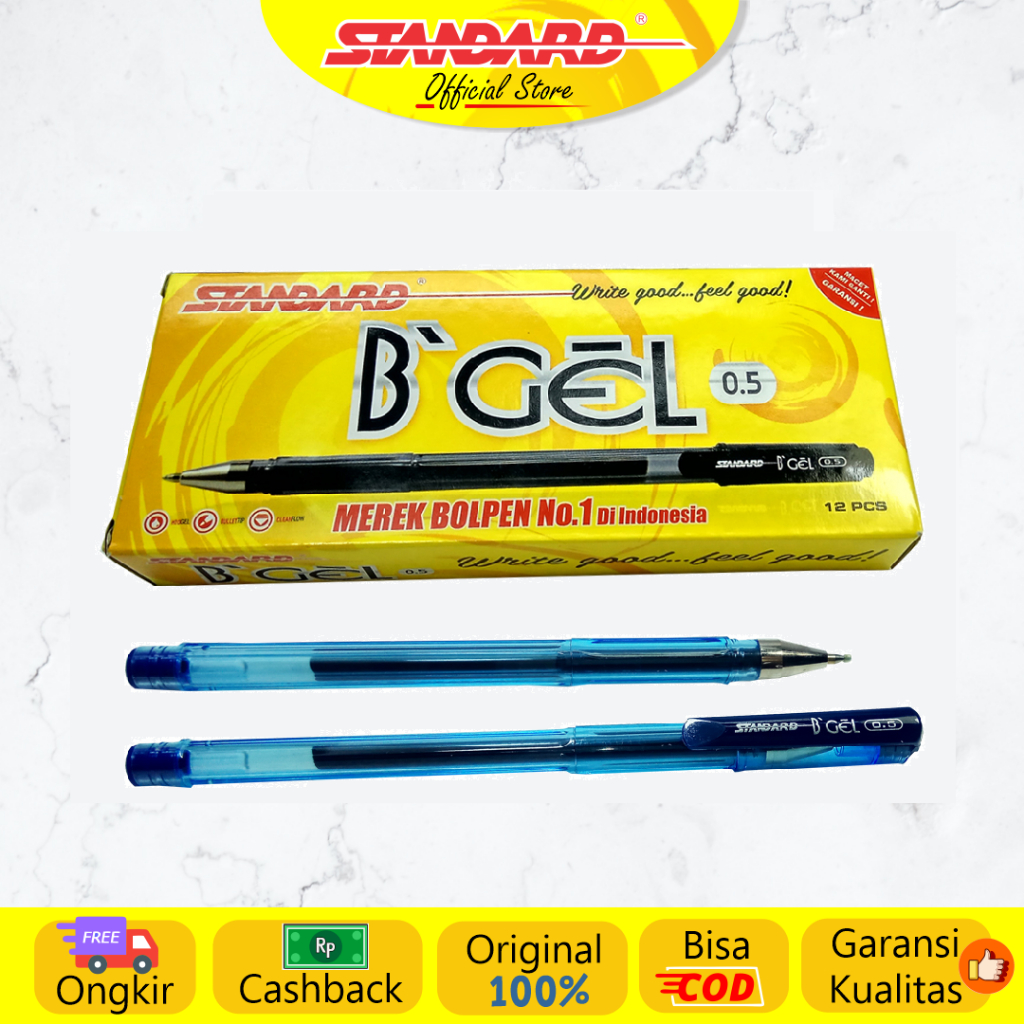 Standard - Pulpen BGel 0.5  ( Alat Tulis / Pen / Ballpoint / Pena ) (6)