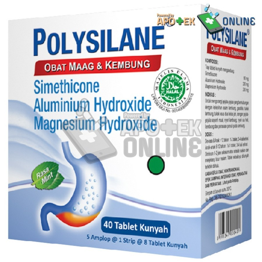 Jual POLYSILANE TABLET KUNYAH (1 BOX 5 STRIP) | Shopee Indonesia