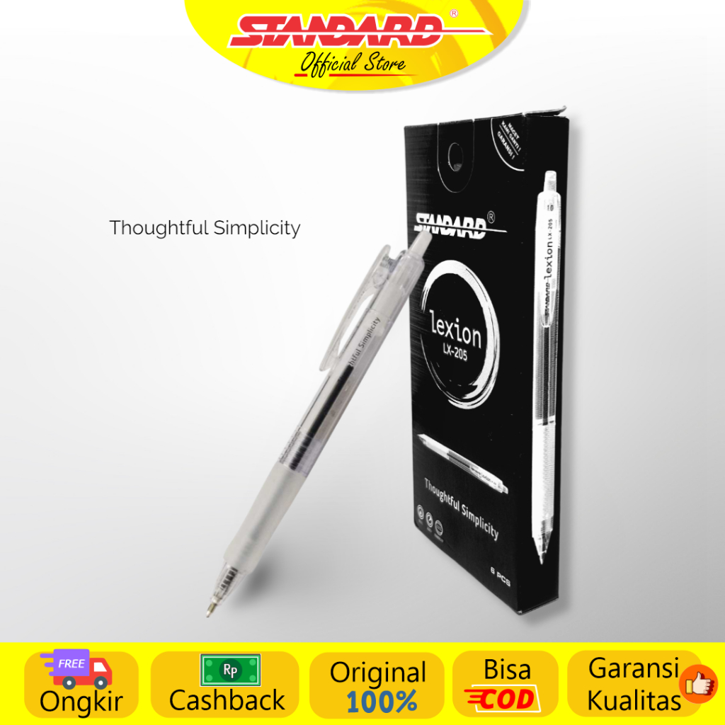 Standard - Pulpen Lexion 1.0 LX-205 ( Alat Tulis / Pen / Ballpoint / Pena ) (3)