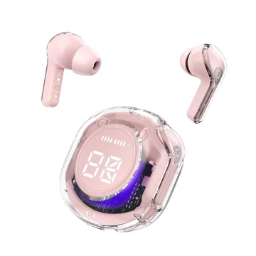 (HOKI) Headset Bluetooth TWS Air31 Wirelles LED Display Tranparan Hifi Sound