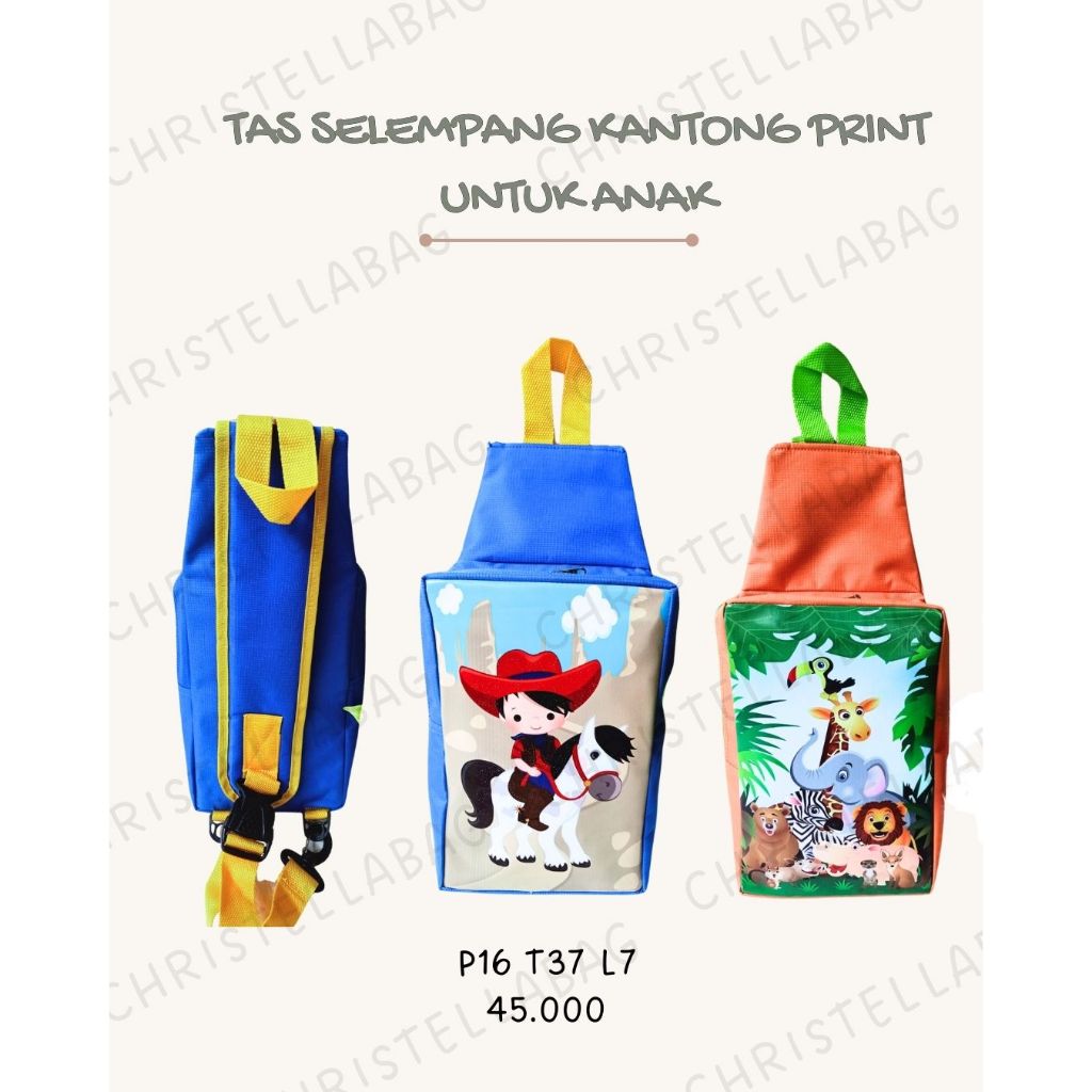Jual Tas Selempang Badan Print Untuk Anak Anak | Slingback Anak