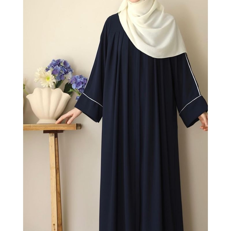 Jual Gamis Hitam Crinkle Airflow Model Kekinian Staylis Premium Jumbo ...