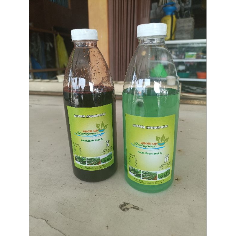 Jual AB mix cair botol nutrisi hidroponik terbaik 1 liter | Shopee ...