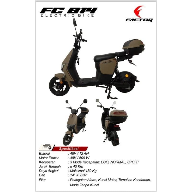 SEPEDA LISTRIK FACTOR 814 BY PACIFIC 500 WATT ELEKTRIC BIKE