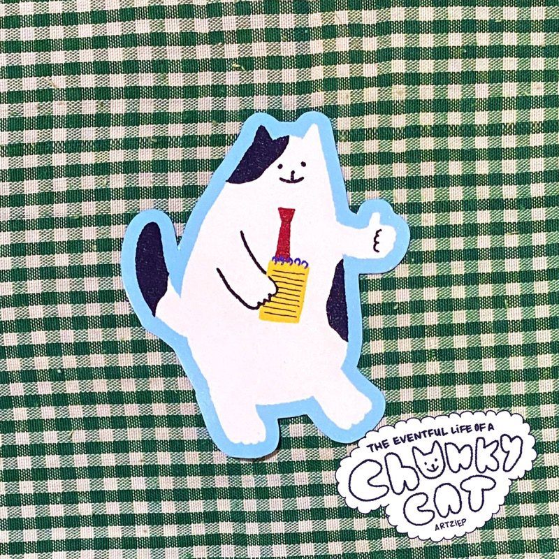 Jual Noted Cat Vinyl Sticker - Stiker Label Gambar Kucing Pekerja ...