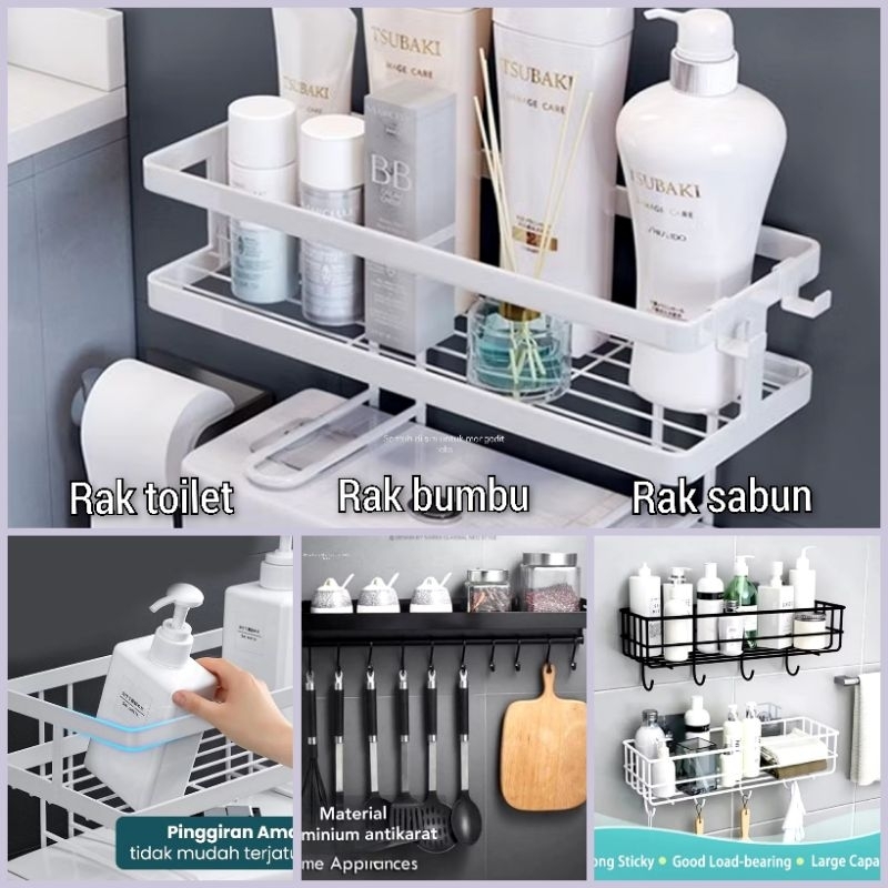 Jual Rak Toilet Kamar Mandi Rak Sabun Rak Bumbu Dapur | Shopee Indonesia