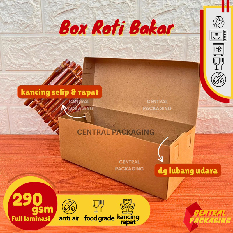 Jual Box Roti Bakar Laminasi Kraft 290 gsm ukuran 21x9.5x8 cm / Dus ...