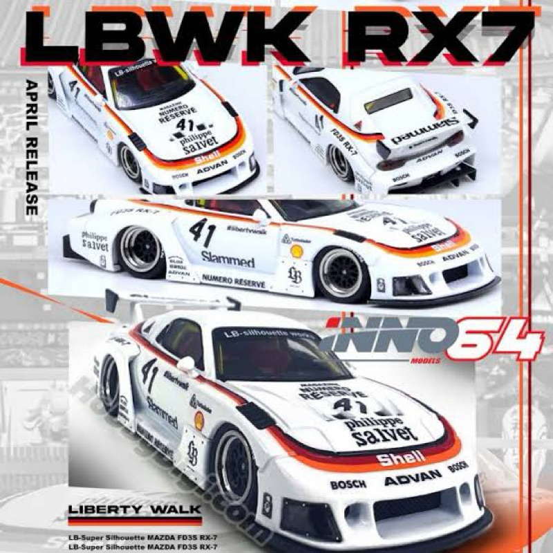 Jual Inno64 Lbwk rx7 fd3s lb super silhouette white | Shopee Indonesia