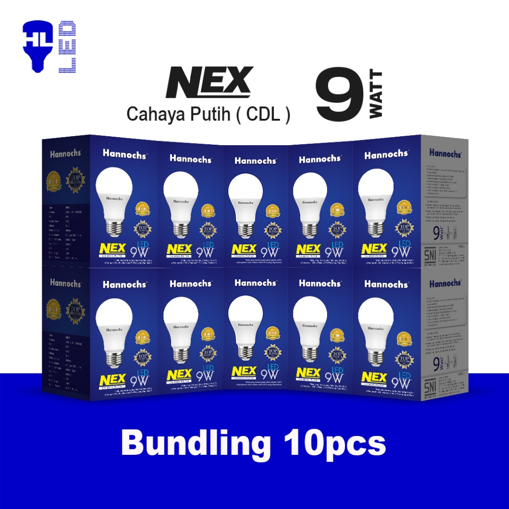 Jual Hannochs Lampu Bohlam Led Nex W Cahaya Putih Paket Isi Pcs