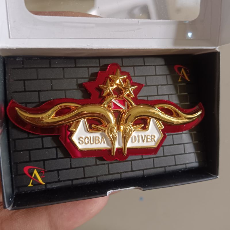 Jual super exclusive brevet wing pin pdh scuba diver akip bintang 3 ...