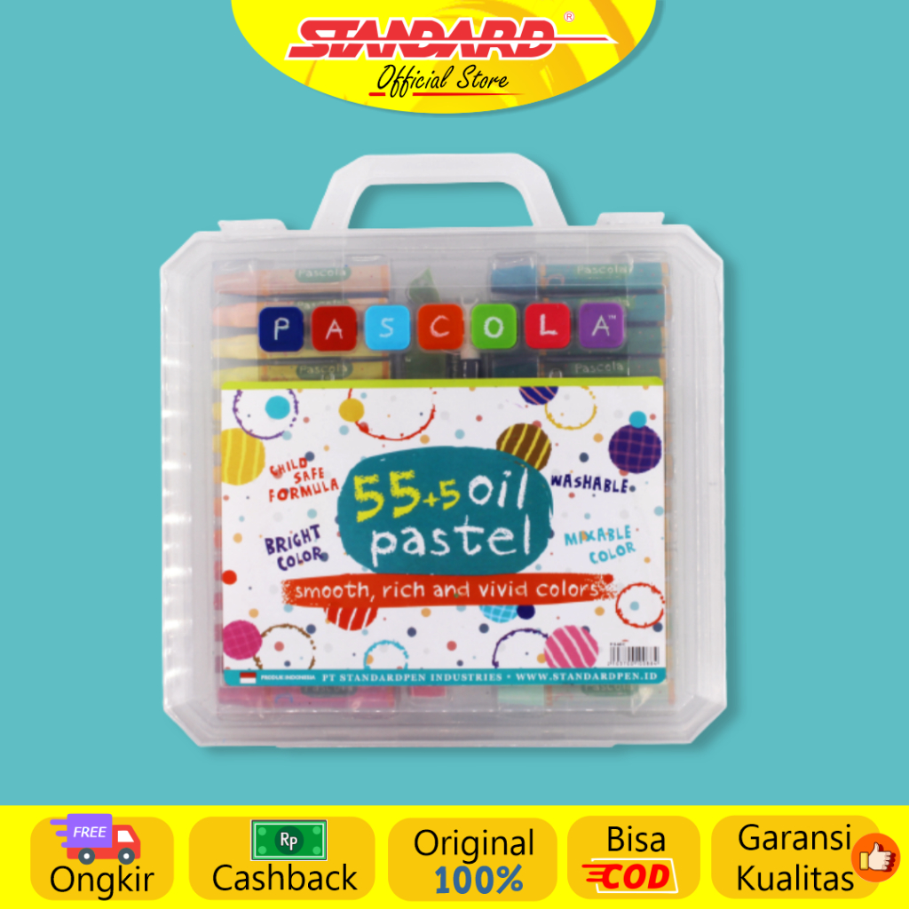 Standard - Pascola Oil Pastel 55 + 5 / Set ( Crayon / Pewarna / Coloring ) (4)