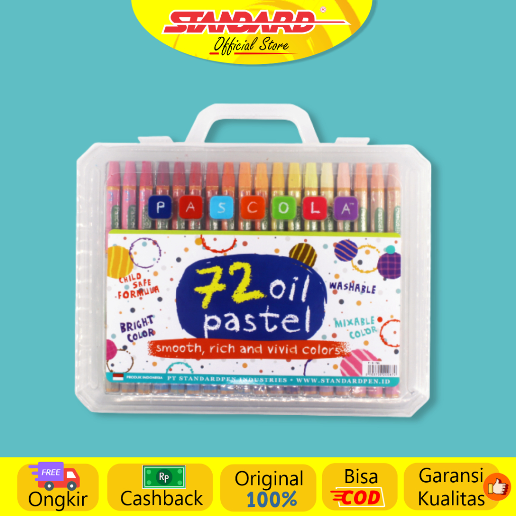 Standard - Pascola Oil Pastel 72 / Set ( Crayon / Pewarna / Coloring ) (4)