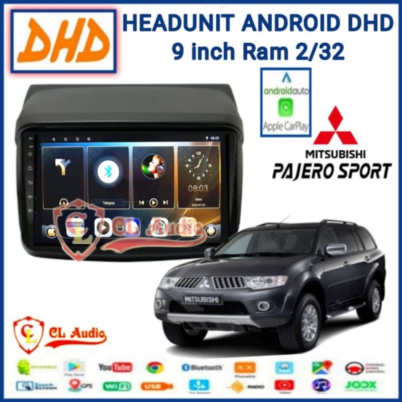 Jual Head Unit Android DHD 9 Inch OEM Pajero Sport 2010-2014+ Cover Mid ...