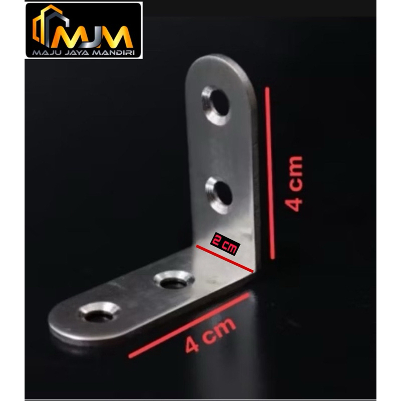 Jual SiKU L Stainles steel penyangga rak 4cm X 4cm x 2CM sama 6cmx6cm ...