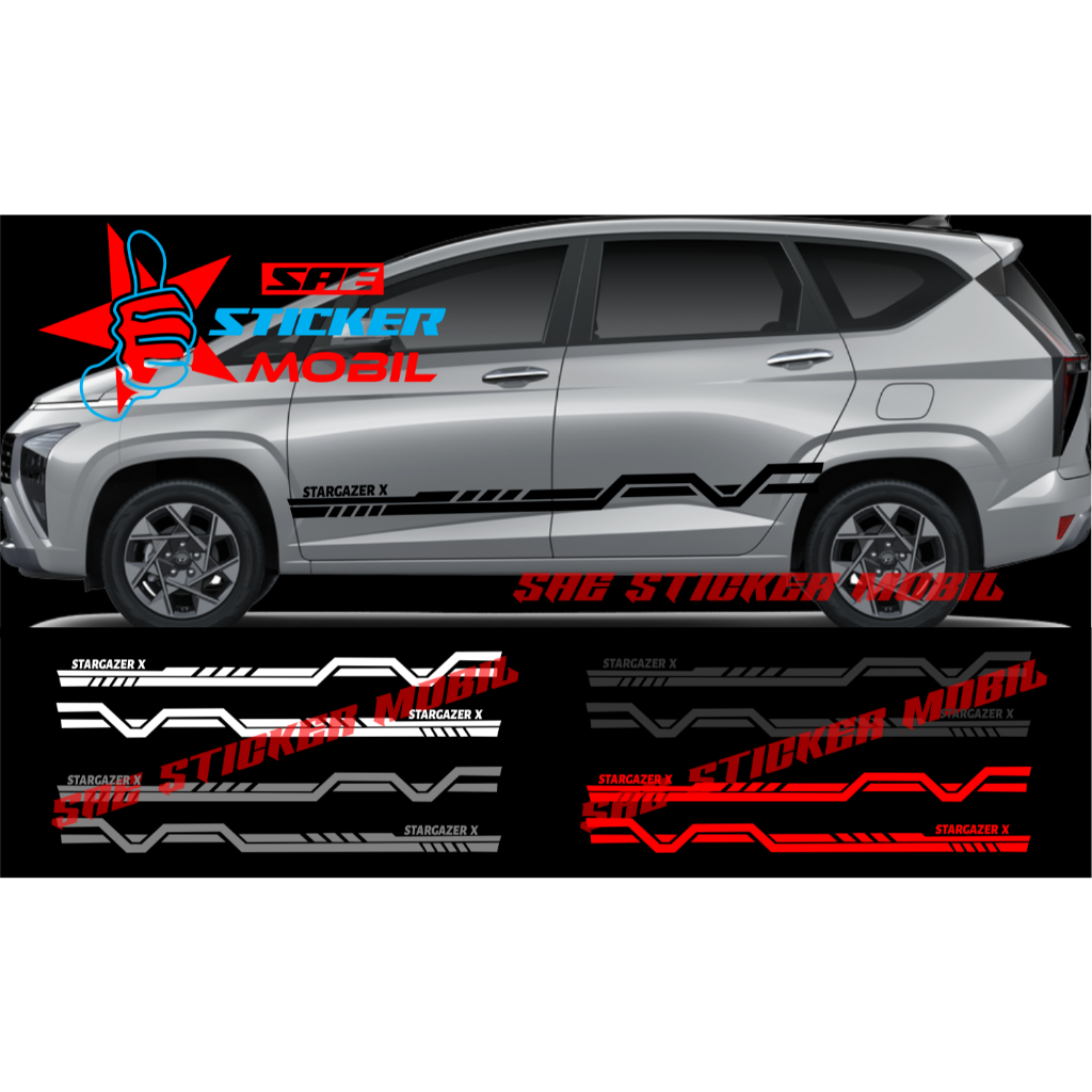 Jual CUTTING STICKER MOBIL STARGAZER X STICKER LIST BODY SAMPING MOBIL ...