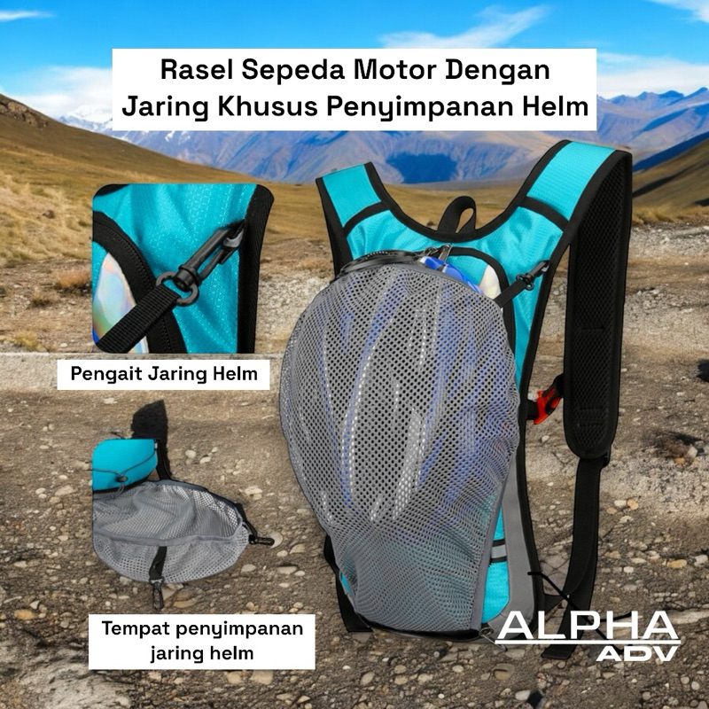 Jual ALPHA ADV Tas Ransel Hydropack Sepeda Motor dengan Jaring ...