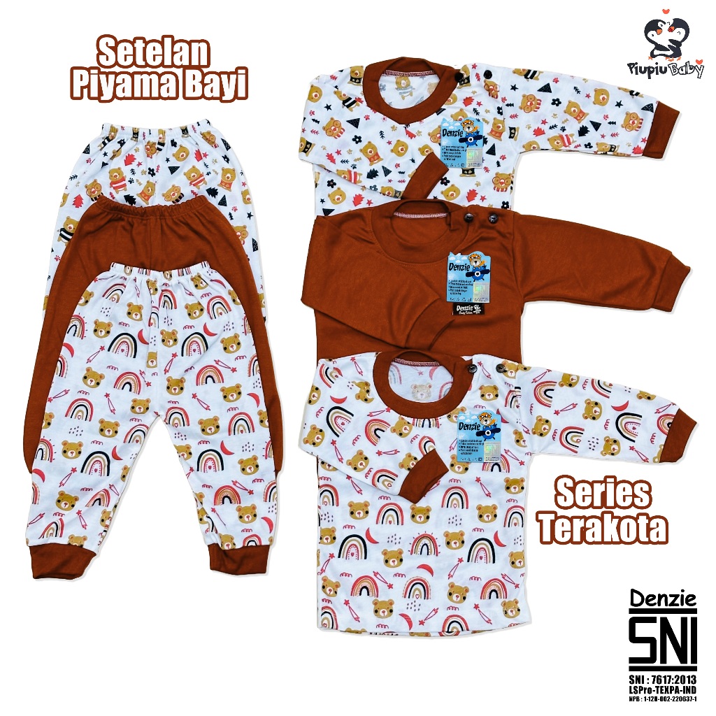 Jual Top 1 DENZIE - 3 Set Baju Bayi Seri Terakota Panjang Kancing Bahu ...