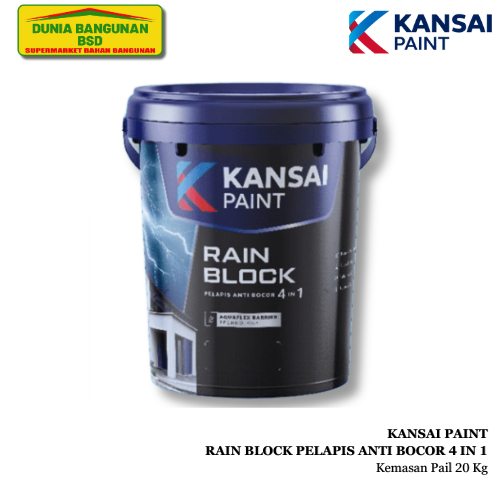 Jual KANSAI RAIN BLOCK Cat Pelapis Anti Bocor 4 in 1 Kemasan Pail 20 Kg ...