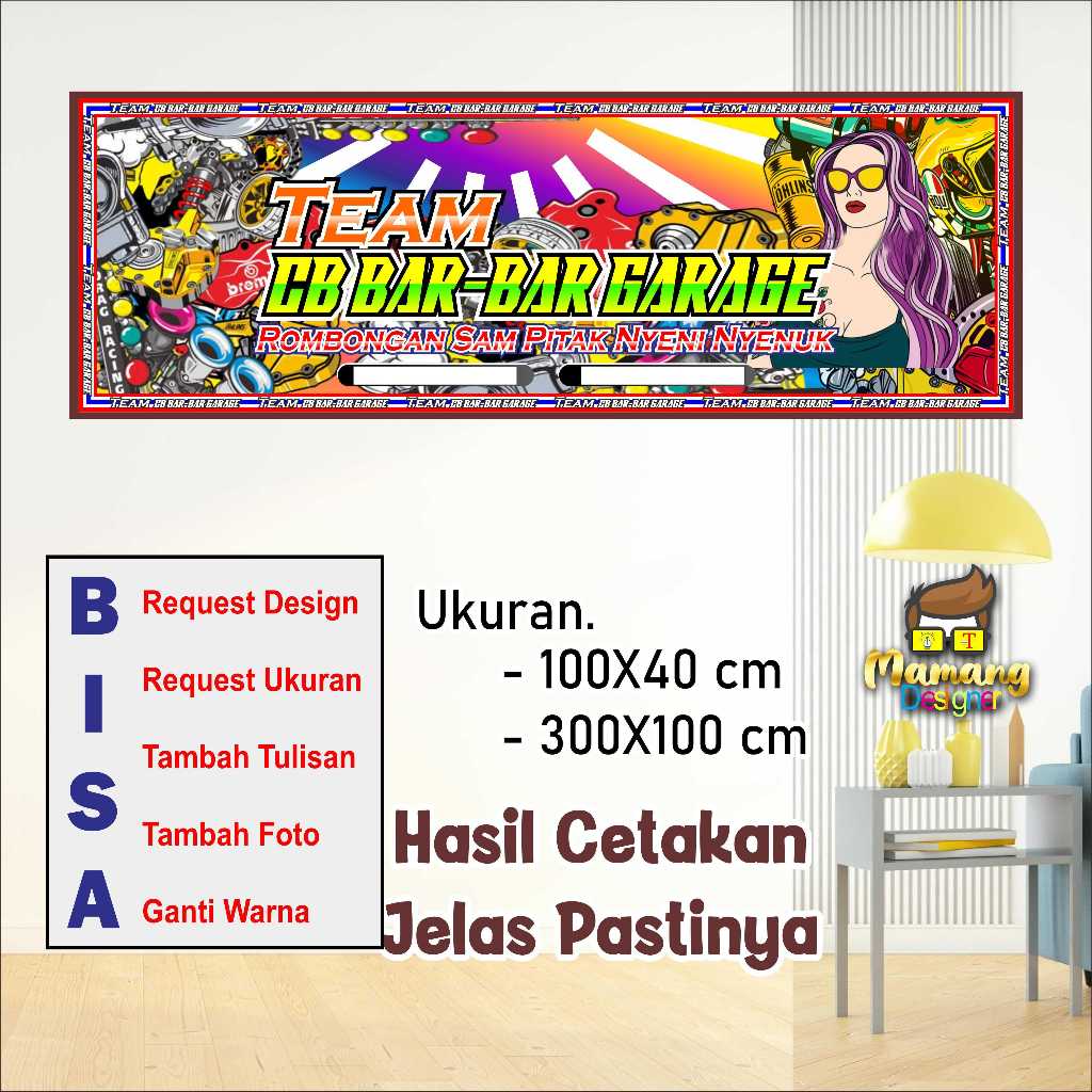 Jual Cetak Spanduk Banner Untuk Konter Motor Racing Keren bb | Shopee ...