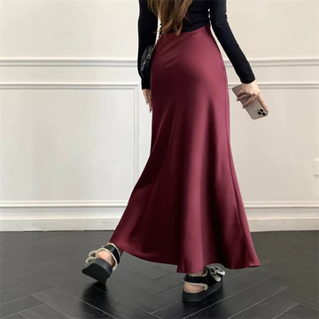 AmS Rok Satin Premium Impor BKK Mermaid Satin Skirt