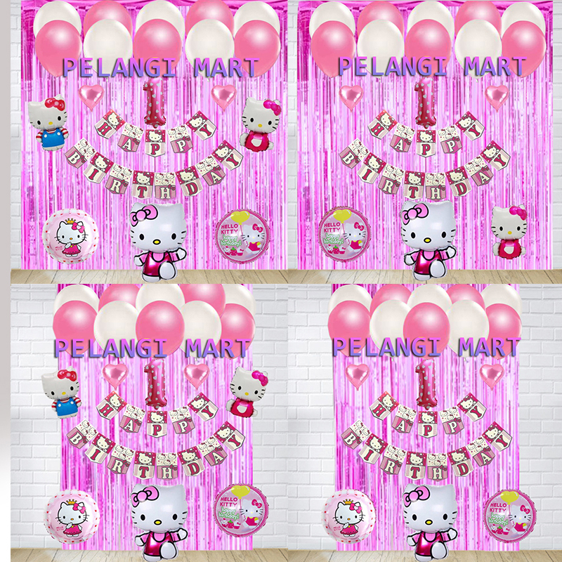 Jual Paket Dekorasi Ulang Tahun Hello Kitty/ Paket Ulang Tahun Hello