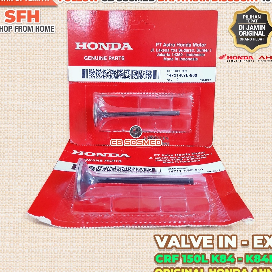 Jual Produk Ngetrends Valve Inlet CRF15L K84 Valve Exhaust CRF 15L K84F ...