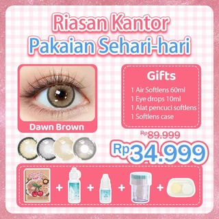 【beli 1 Dapat 5 】Mysticeyes Softlens (0.00 s/d -4.00) 1 Pakaian Sehari-hari Softlens+1 Air Pencuci Softlens 60ml + 1 Alat Cuci Softlens + 1 Tetes Mata 10ML + Tempat Lensa Mini