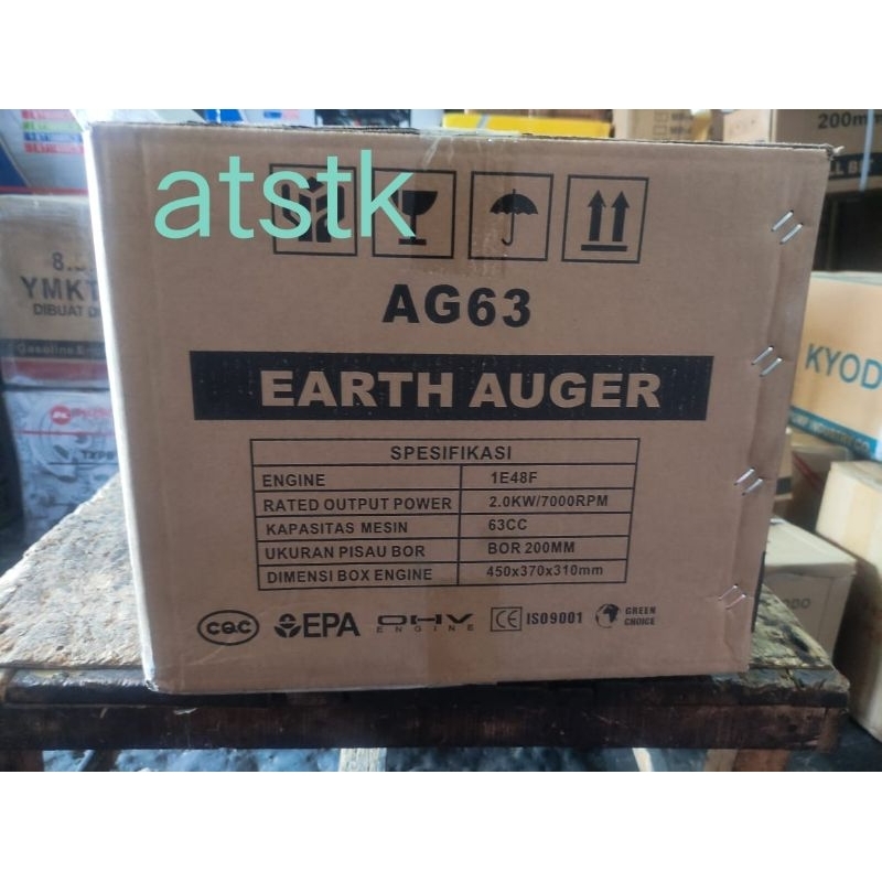 Jual mesin bor gali tanah matrix AG63 berikut mata bor 100mm 150mm ...
