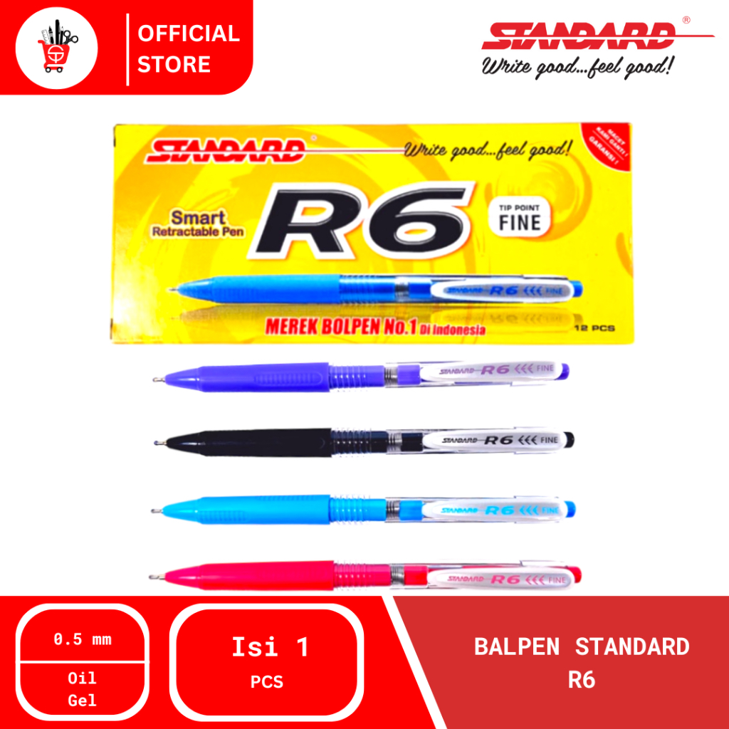 Jual Ballpoint | Pulpen | Balpen Standard R6 0.5mm (1 PCS) | Shopee ...