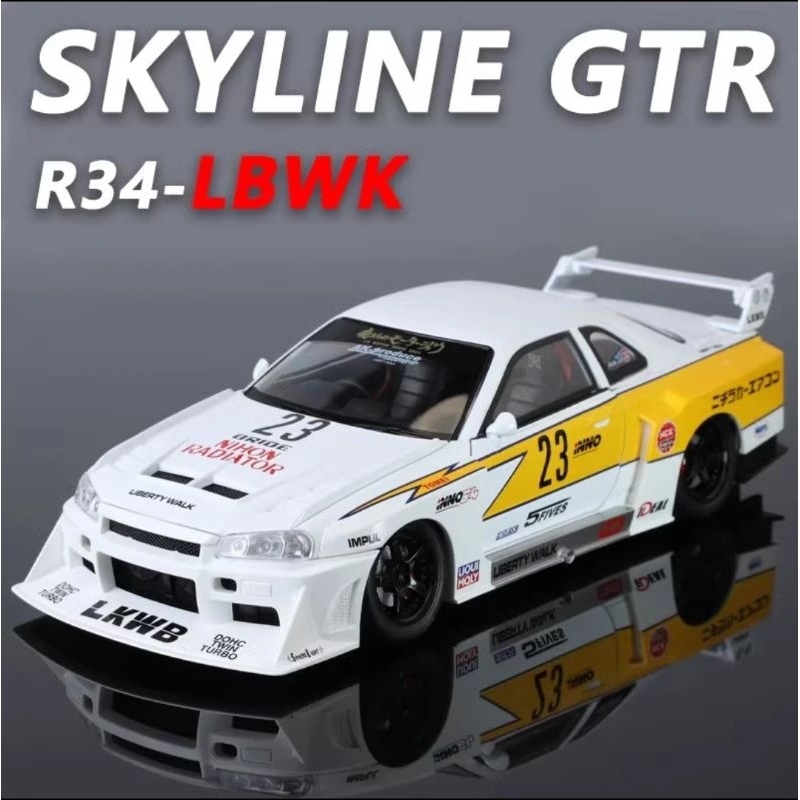 Jual Diecast Mobil 1:24 Nissan Skyline GTR R34 LBWK Super Silhouette ...